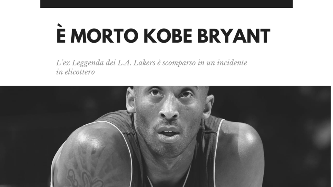 Tragedia negli USA è morto Kobe Bryant