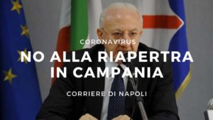No alla riapertura in Campania
